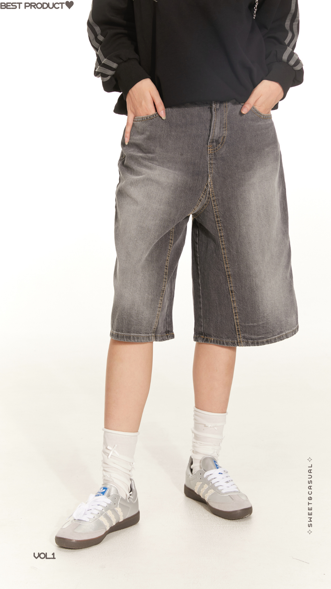 ✧ 延續夏季熱潮!美式復古7分牛仔褲👖