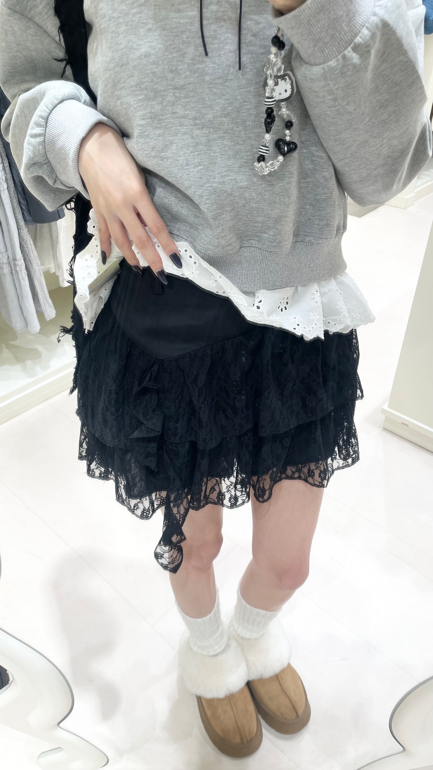 灰色蕾絲背心2件套裝🩶✨