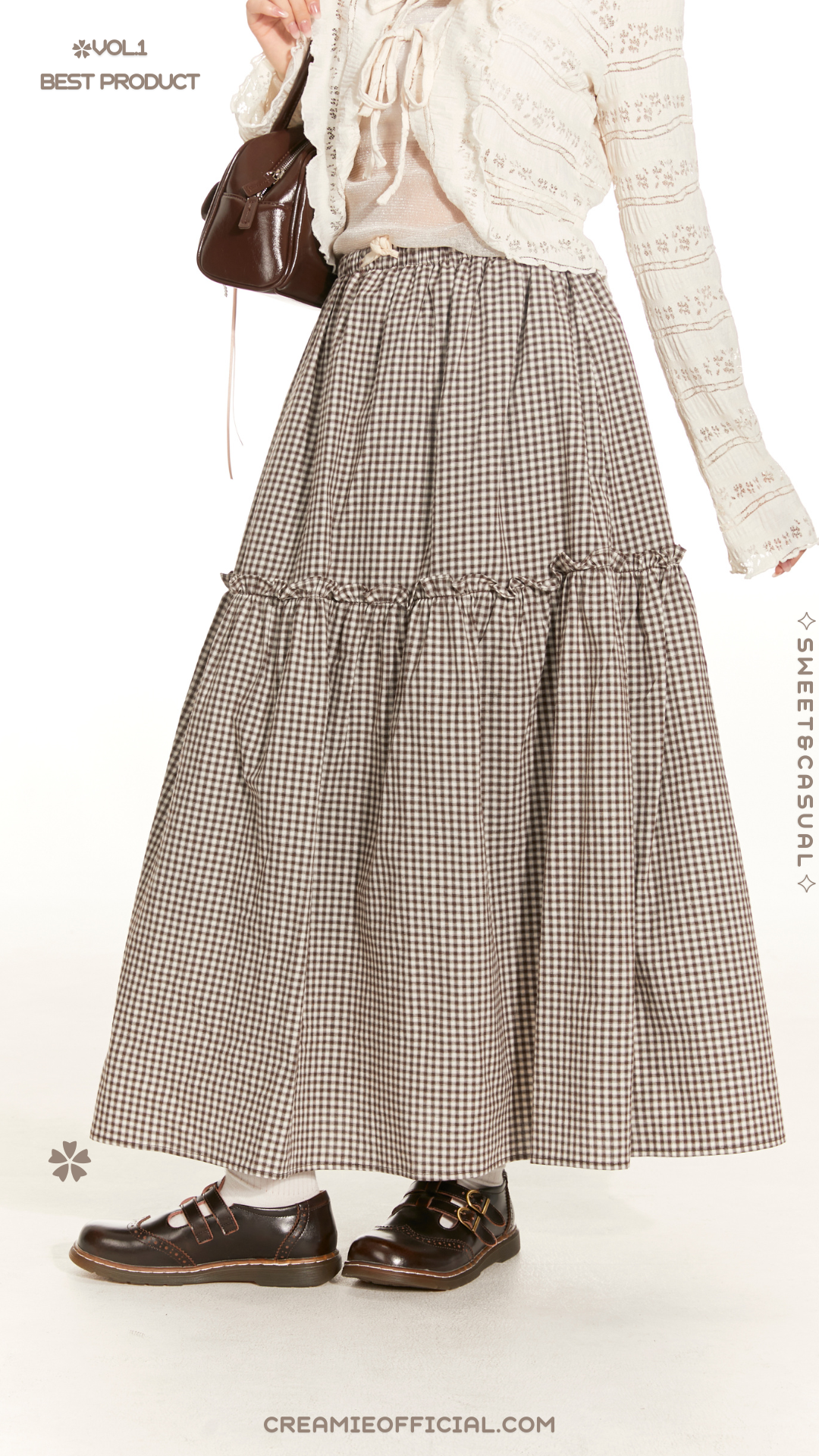 奶油雲呢拿🧁- 木耳邊翻領外套-米白色