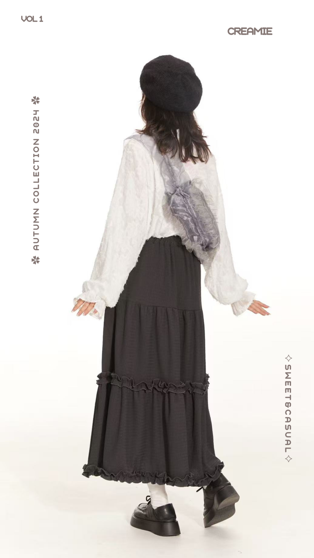 門市口碑Top1.ᐟ.ᐟ 🌻花邊窩夫格紋長裙