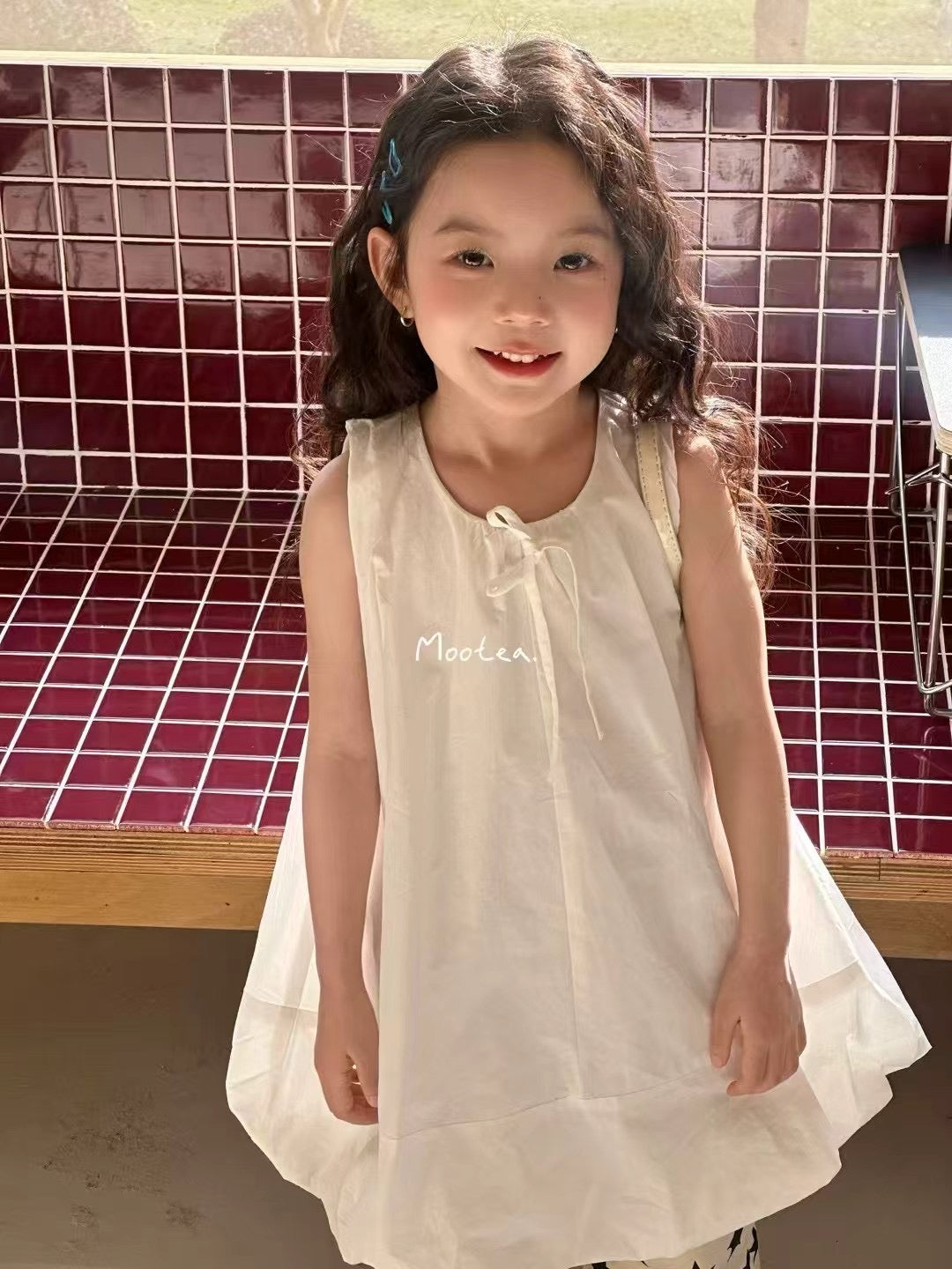 🤍✨雪白蝴蝶綁帶氣球裙