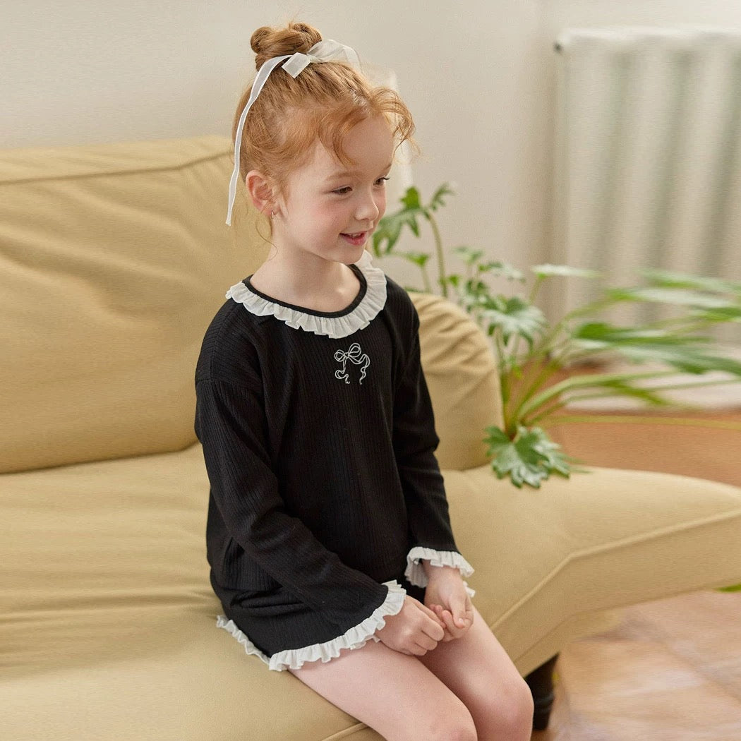 蝴蝶結蕾絲花邊套裝💖✨