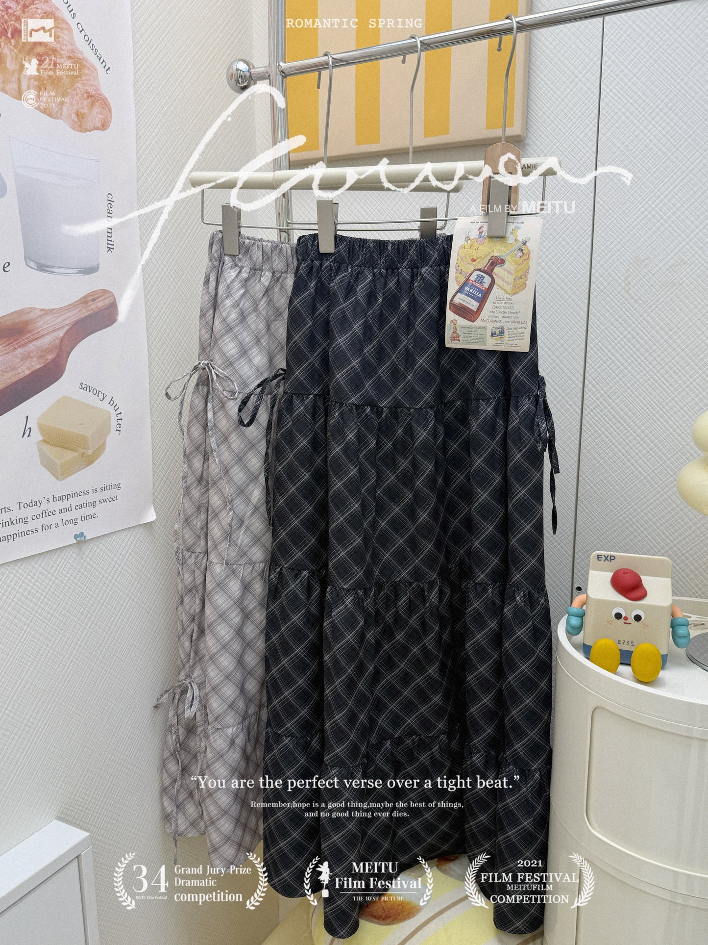 簡約針織馬海毛開衫套裝-灰色🩶