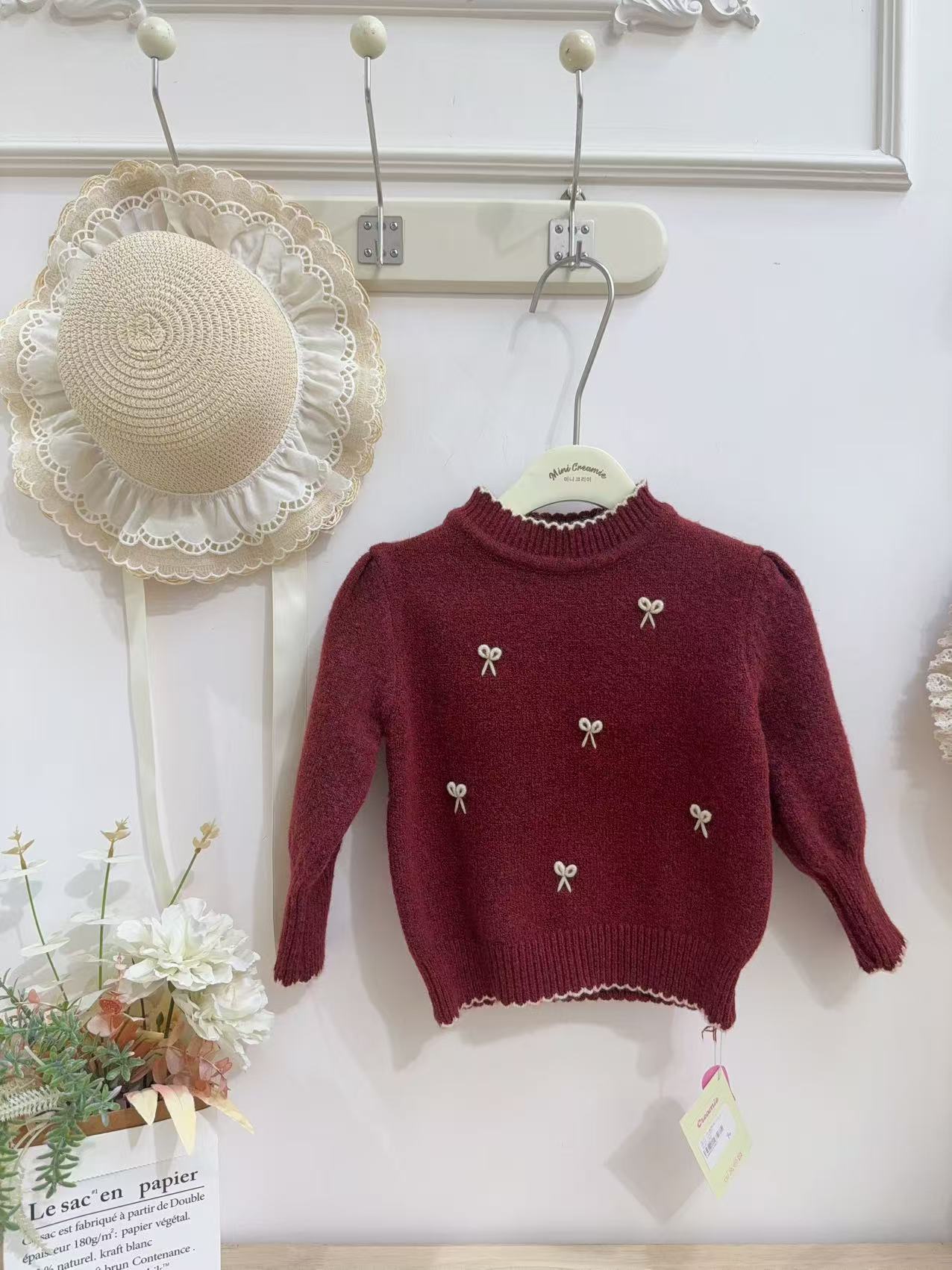 【冬季清倉☃️❄️】針織蝴蝶結毛衣