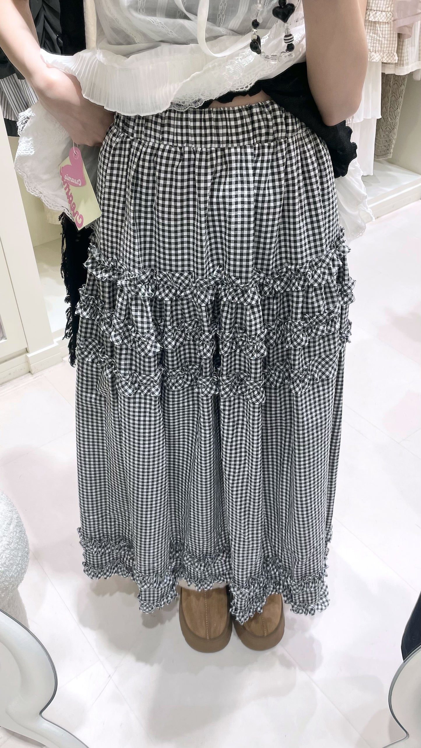 2色入!Ruffle花邊格仔長裙🌼✨