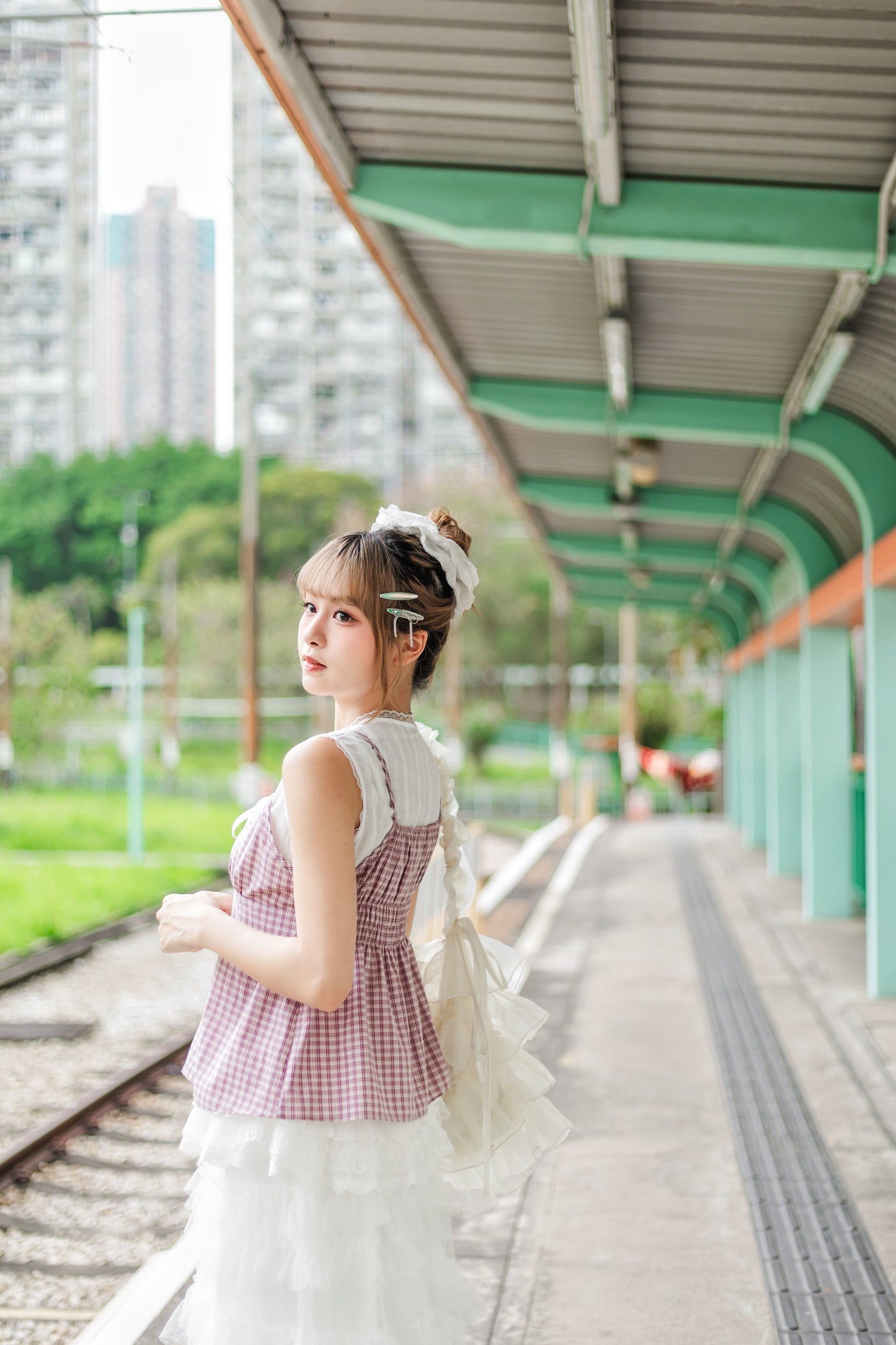 韓系蕾絲吊帶層次背心