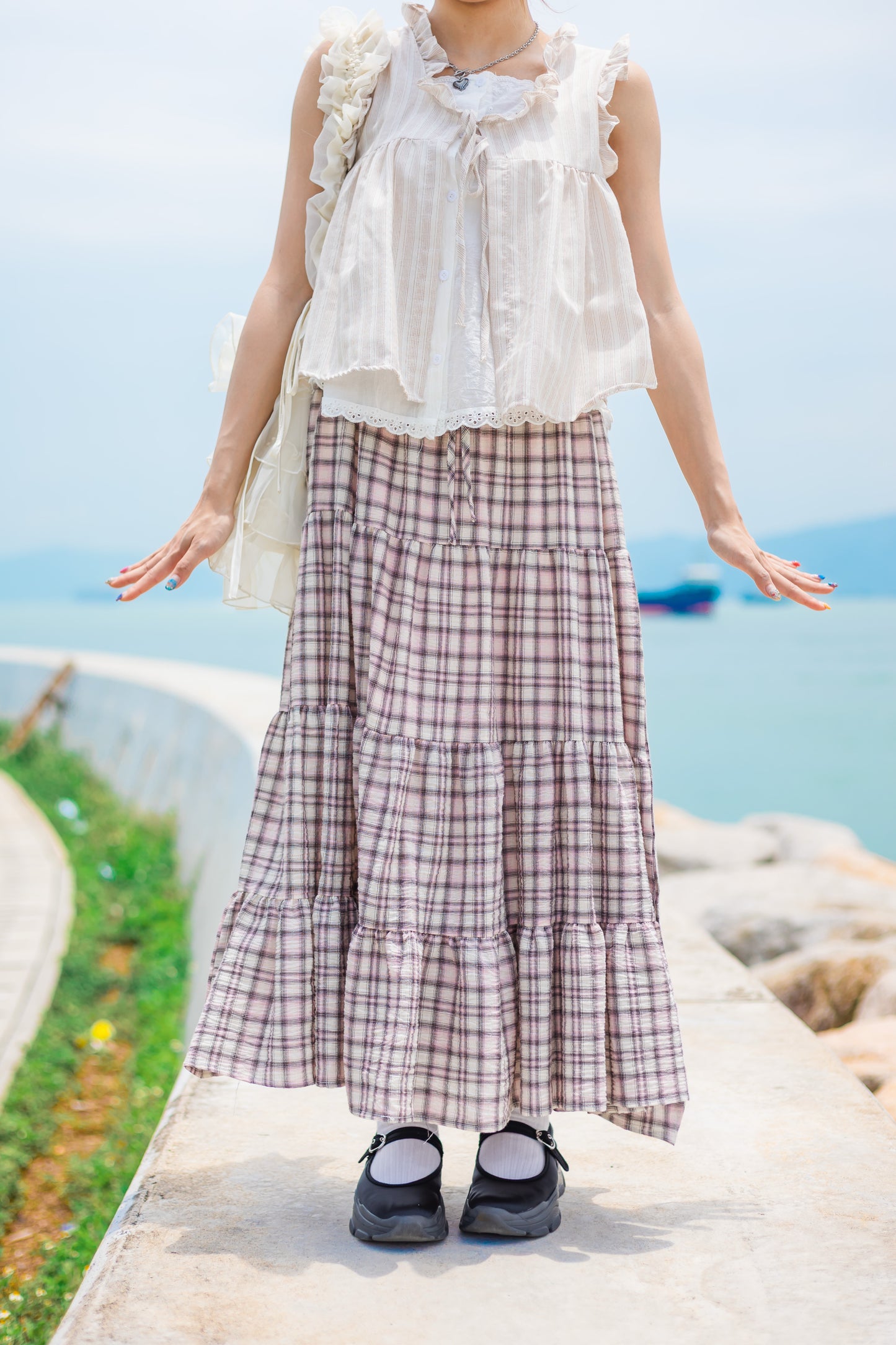 蕾絲拼接日系Ruffle上衣🌸✨