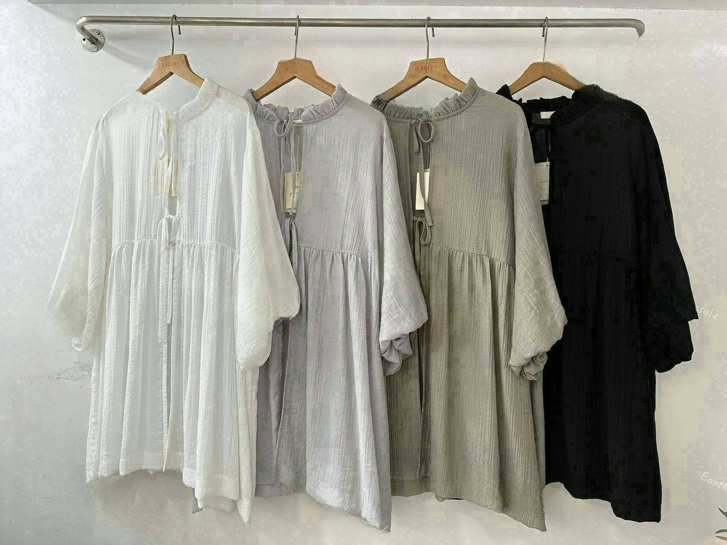 日系蝴蝶綁帶娃娃罩衫🤍✨