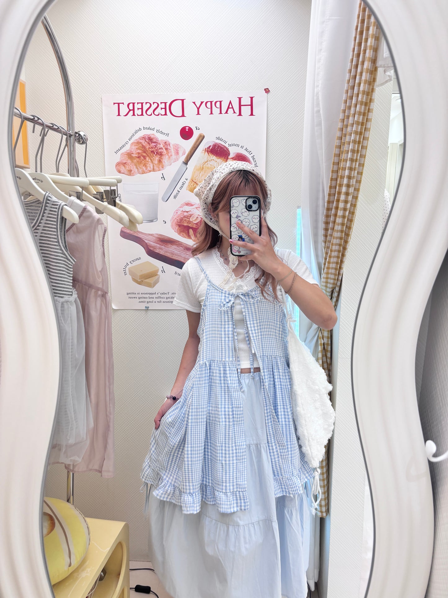 日係必愛🛒蝴蝶結格仔馬甲🫧