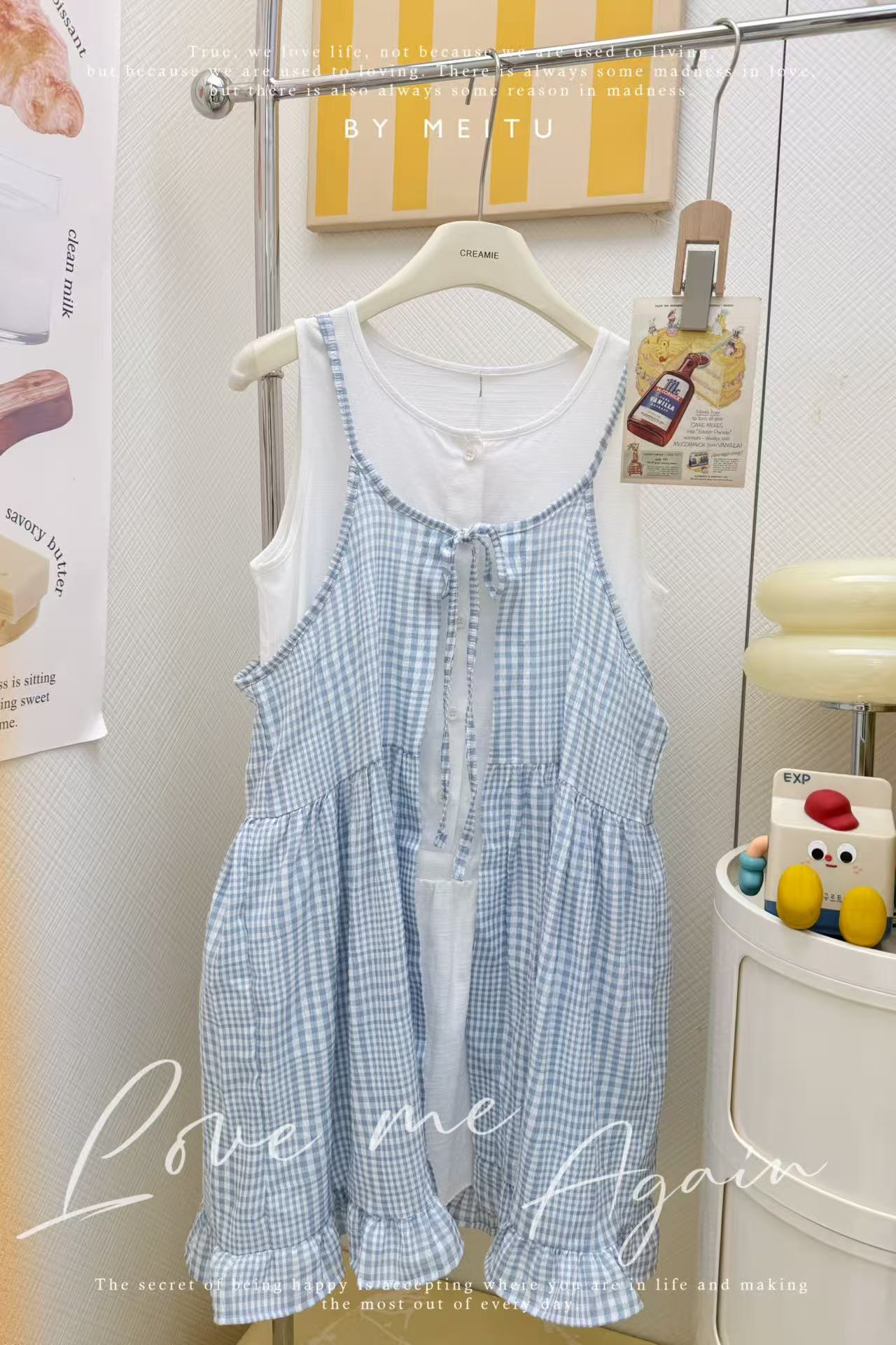 日係必愛🛒蝴蝶結格仔馬甲🫧