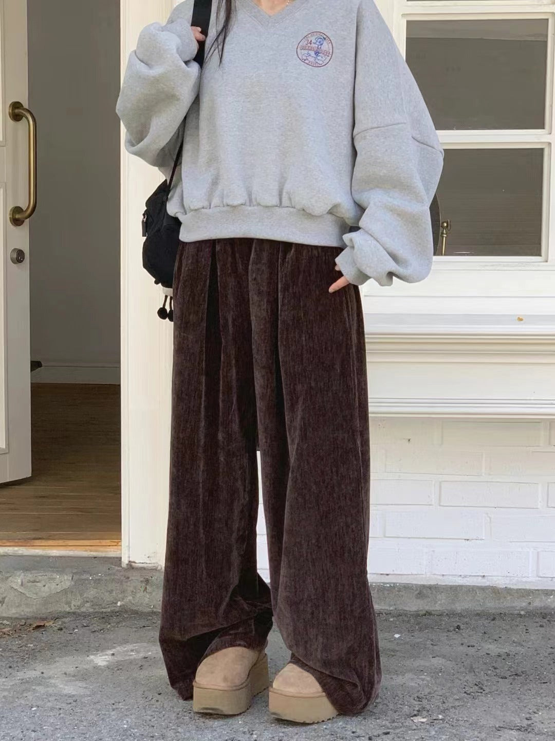 淨色鬆緊直腳長褲🗺️