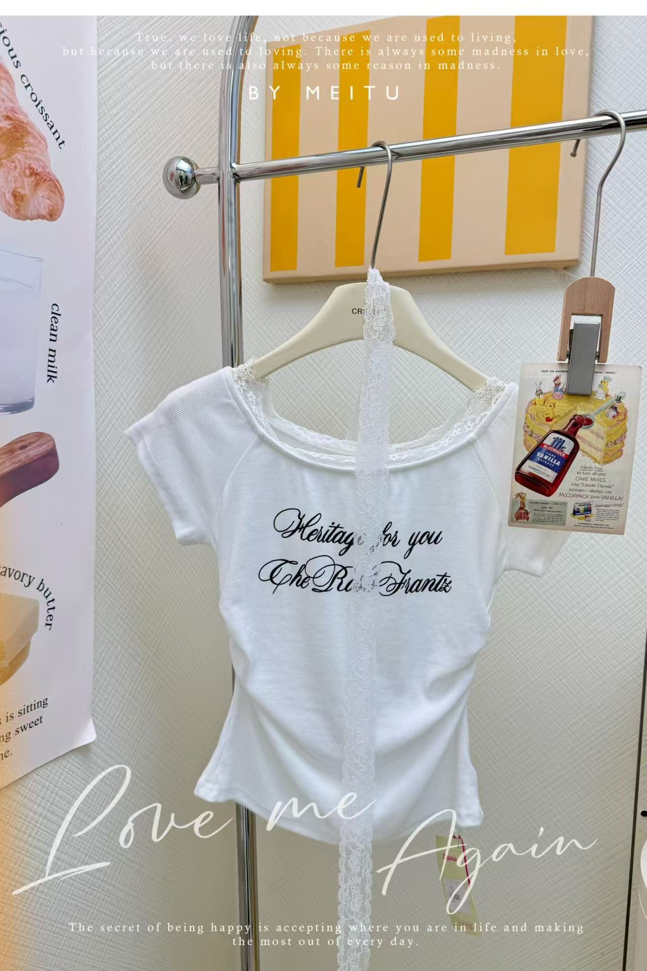 韓系蕾絲掛頸上衣+短裙套裝🛒✨