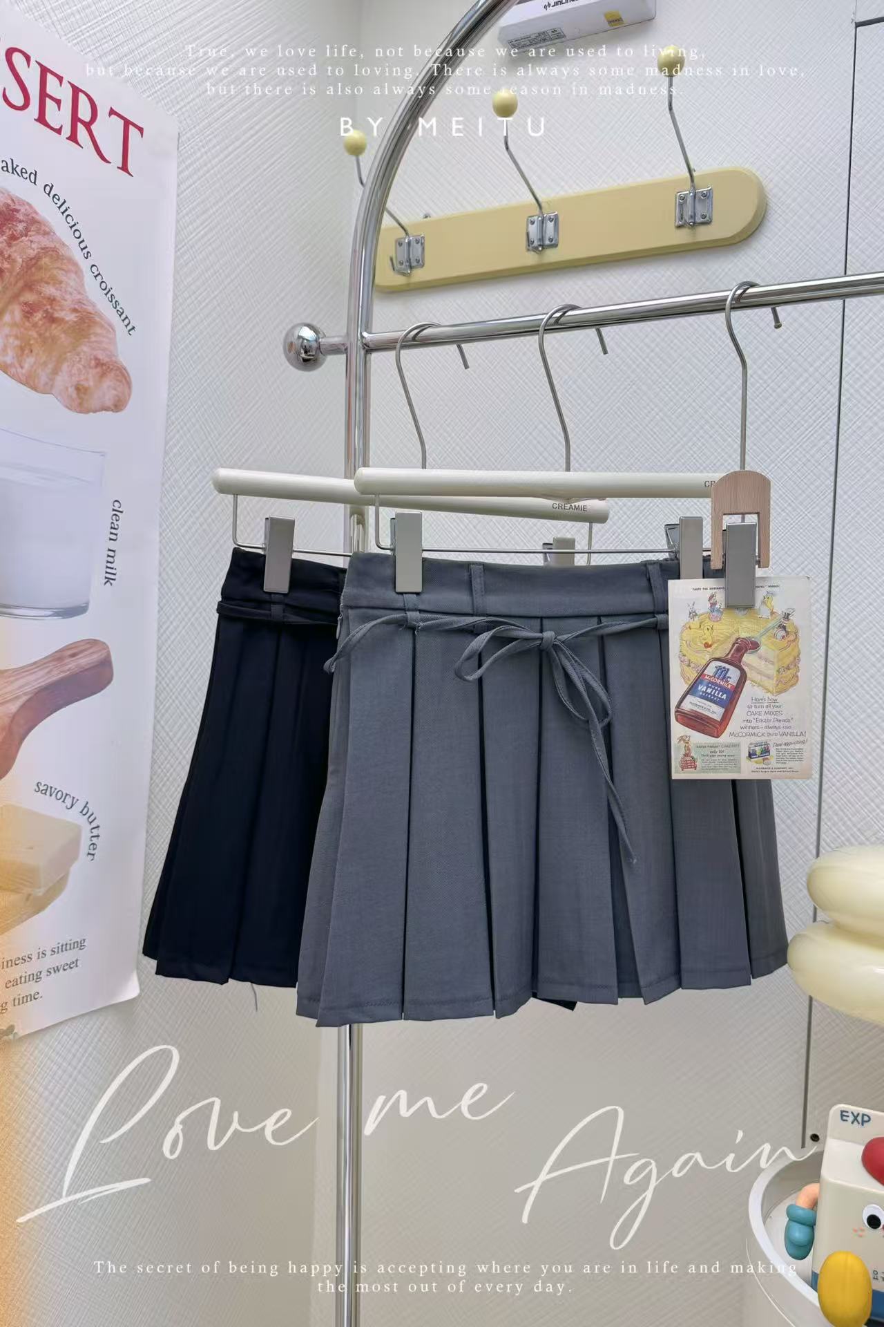 復古韓系格仔套裝🛒🖤