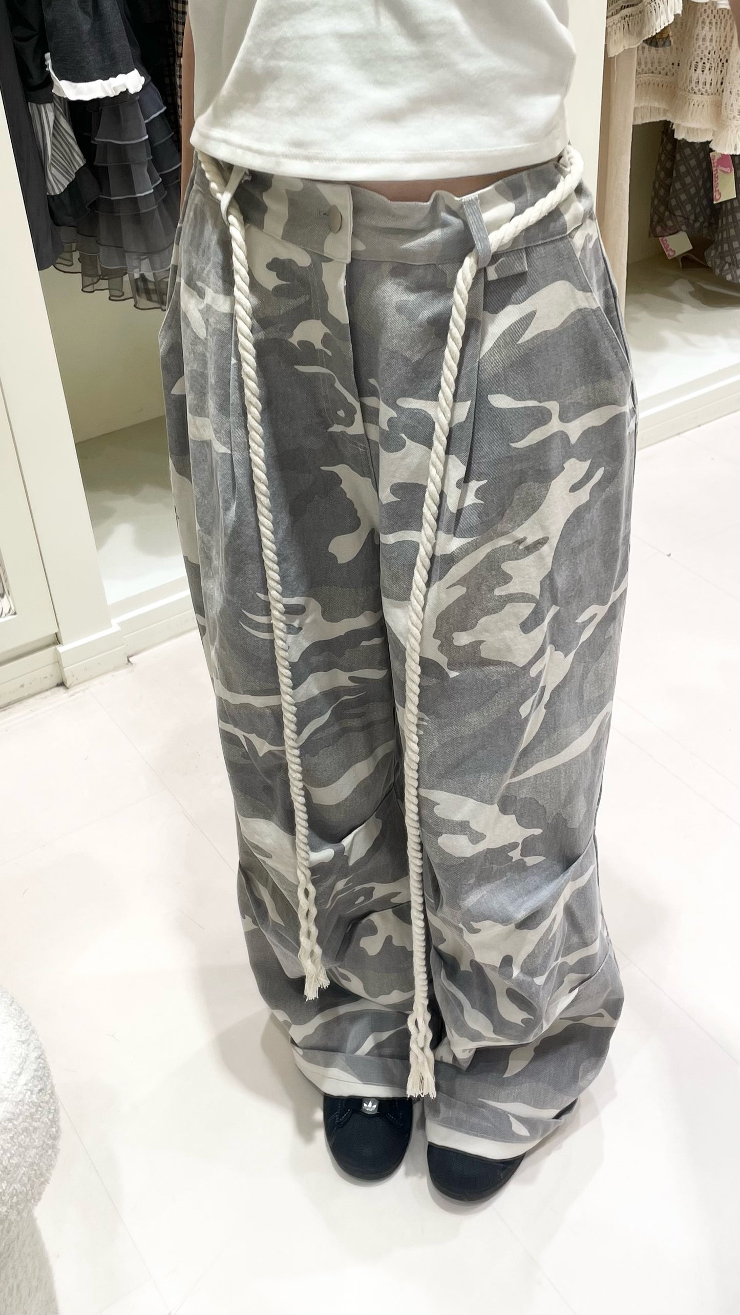 季度熱銷! 寬鬆豹紋長褲-深灰色❤️🔥