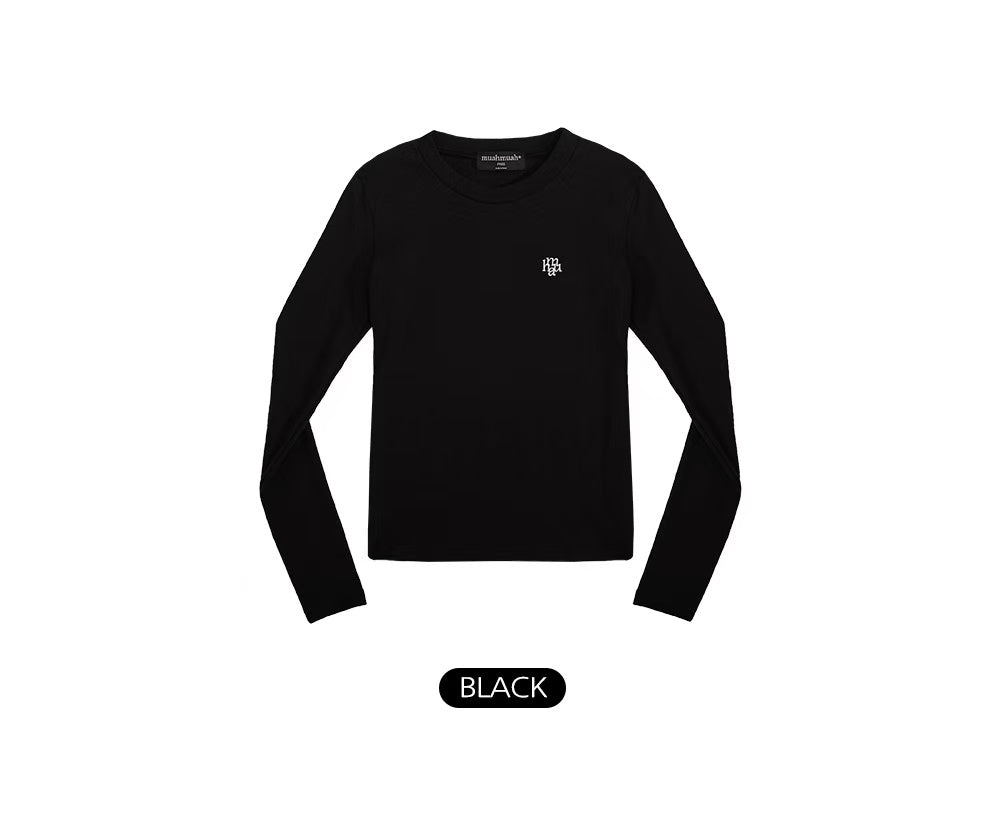 簡約淨色英文刺繡上衣🏷️