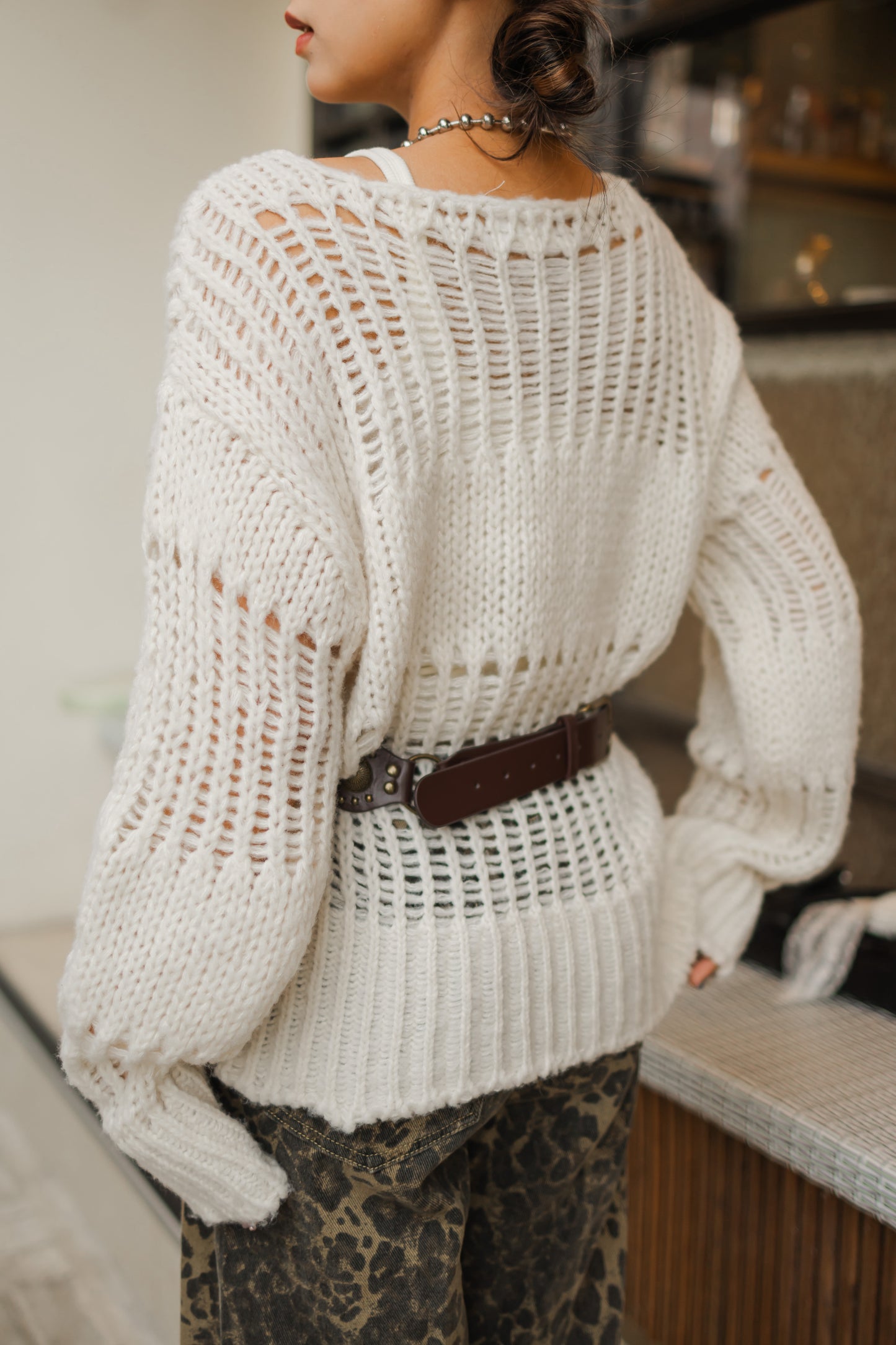 【 秋冬冷衫首選🤍】棉花軟糯針織鏤空上衣