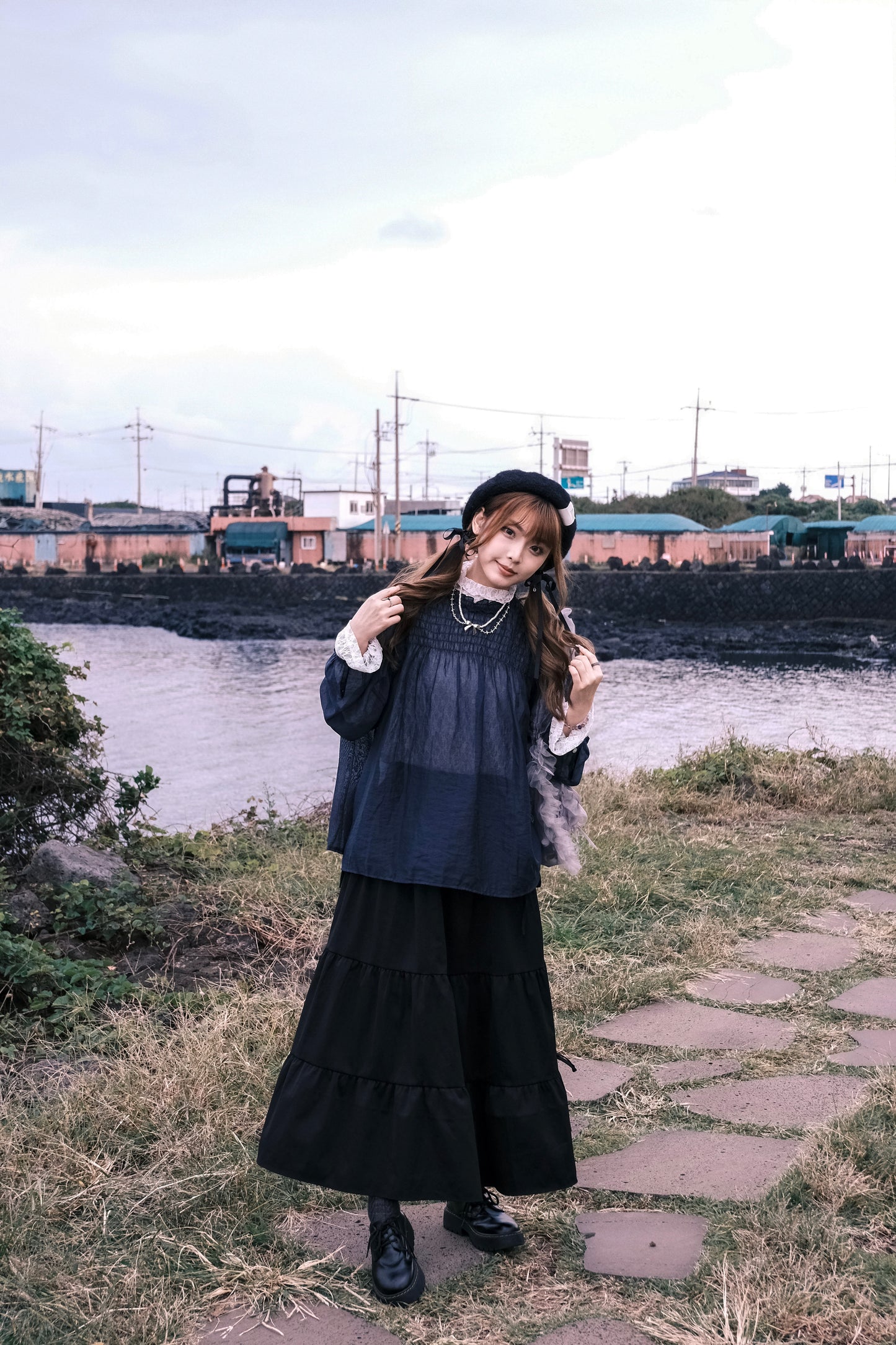 Ribbon綁帶黑色蛋糕裙🖤🩶