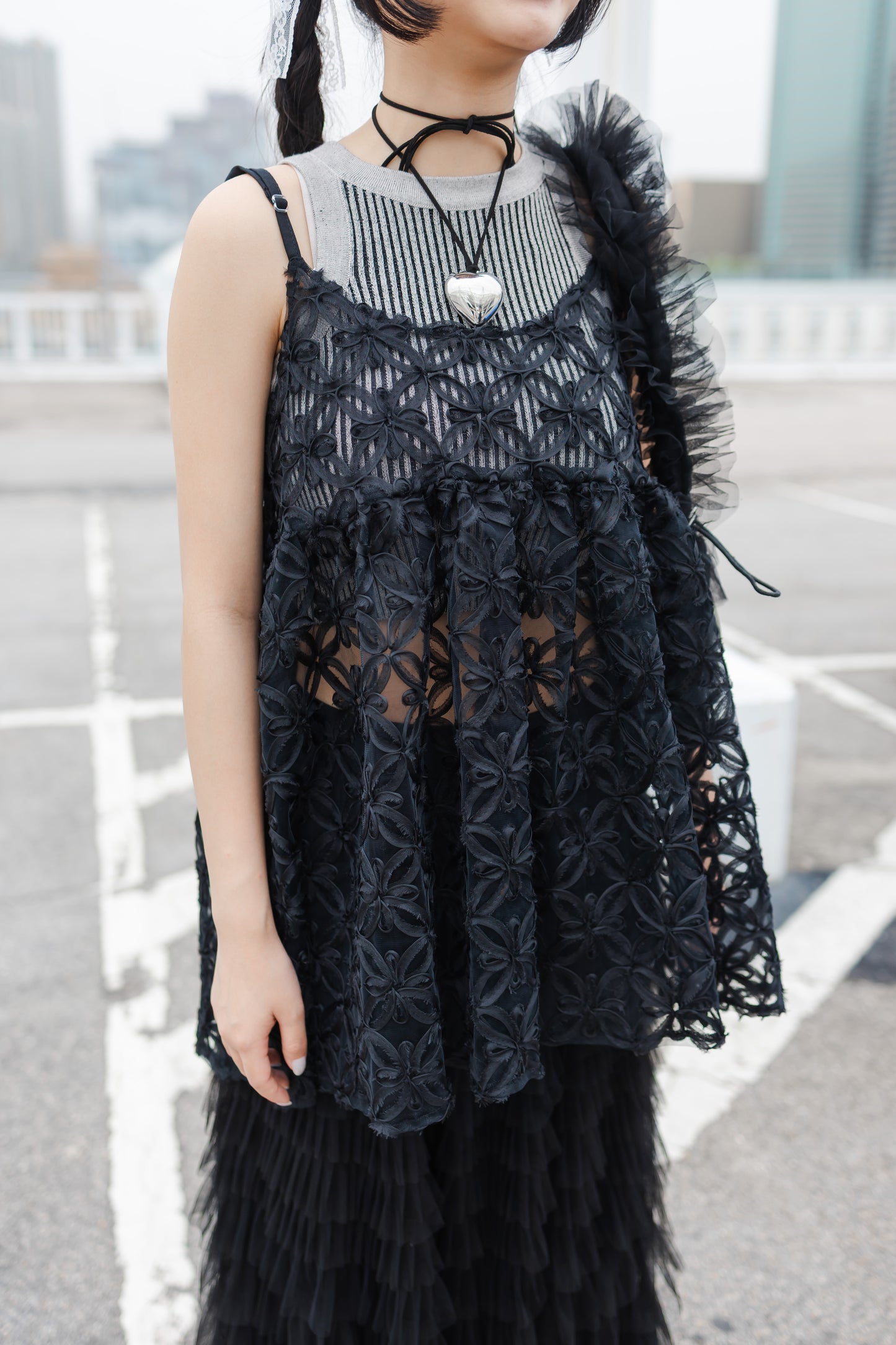 日系兩色入🤎💛 花花吊帶馬甲上衣