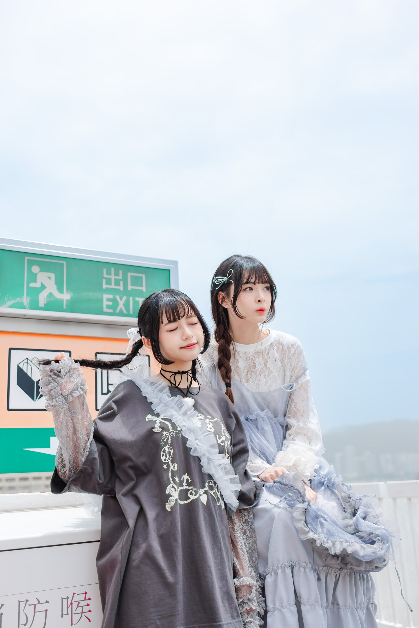 2色入💌💕 lace蕾絲花邊長Tee