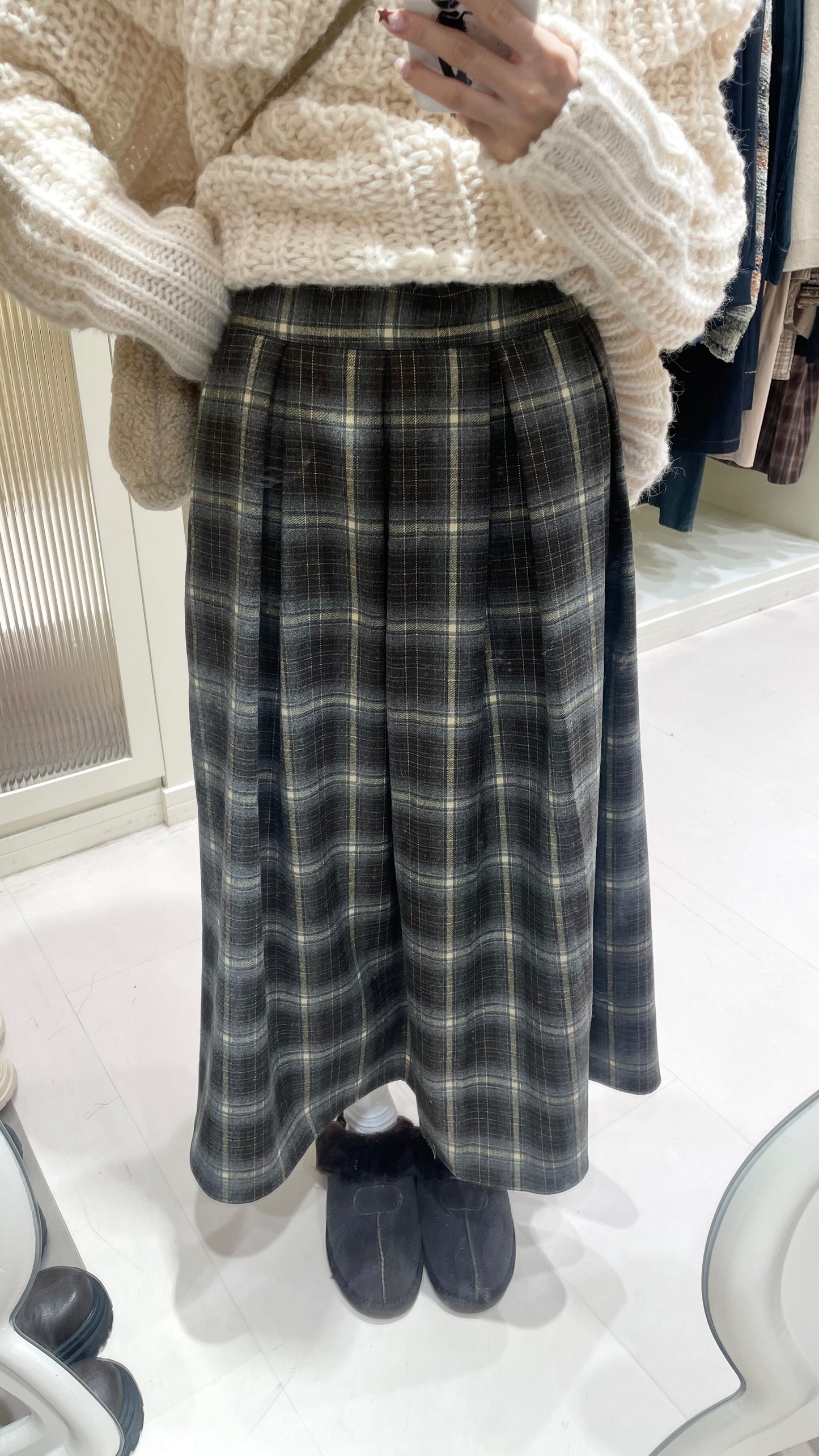 簡約韓系格子半身裙🔖