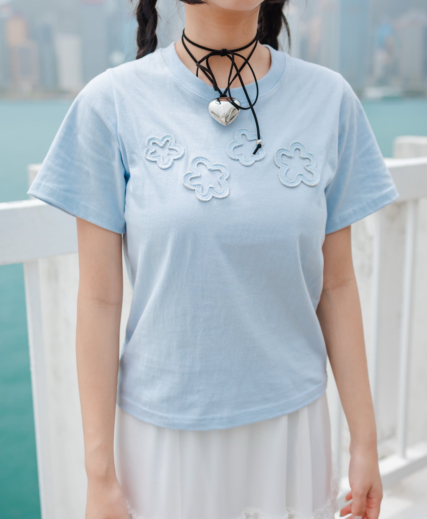 雲朵花花天藍色Tee🩵🌼