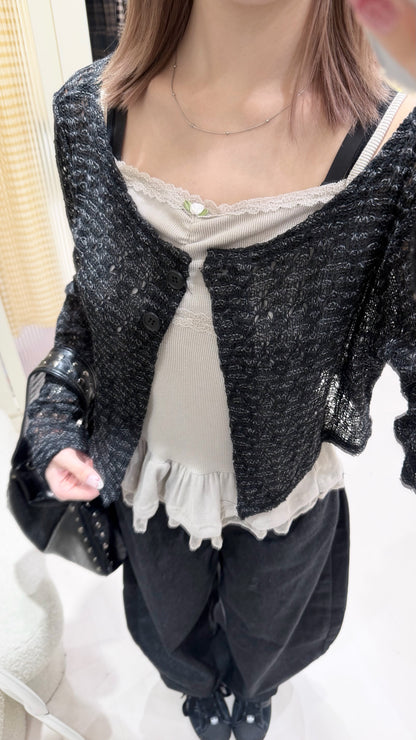 甜美百搭針織吊帶套裝🥯