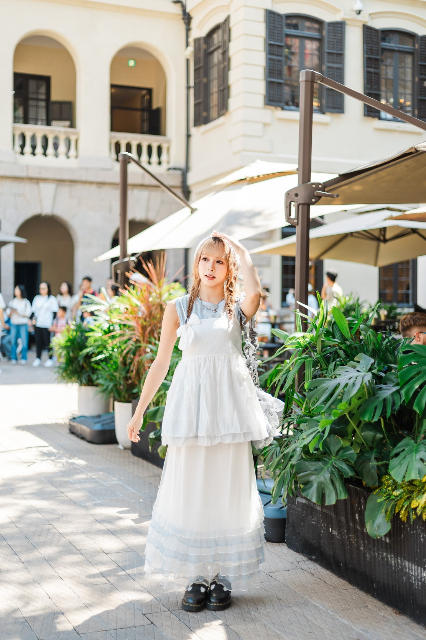 簡約清新花邊背心裙👗