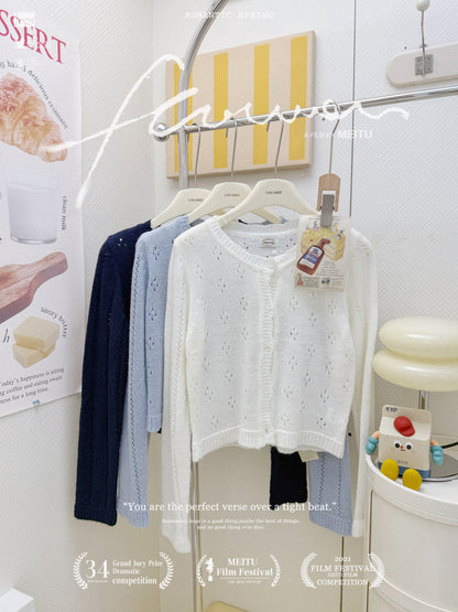 ♡軟綿綿♡ 甜美花邊針織毛衣✨