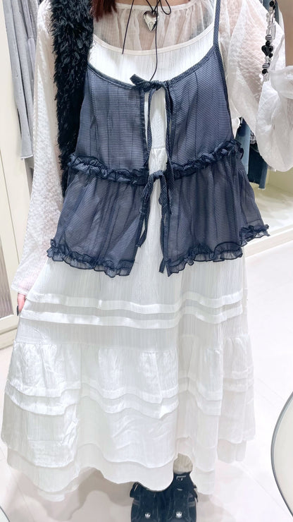 日系Ruffle綁帶馬甲🩶
