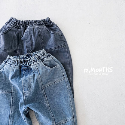 2色入- 明線橡筋牛仔褲👖