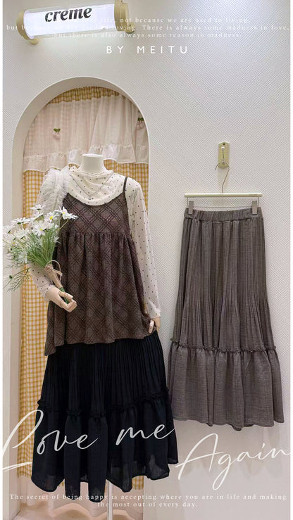 韓系疊穿波點套裝🛒