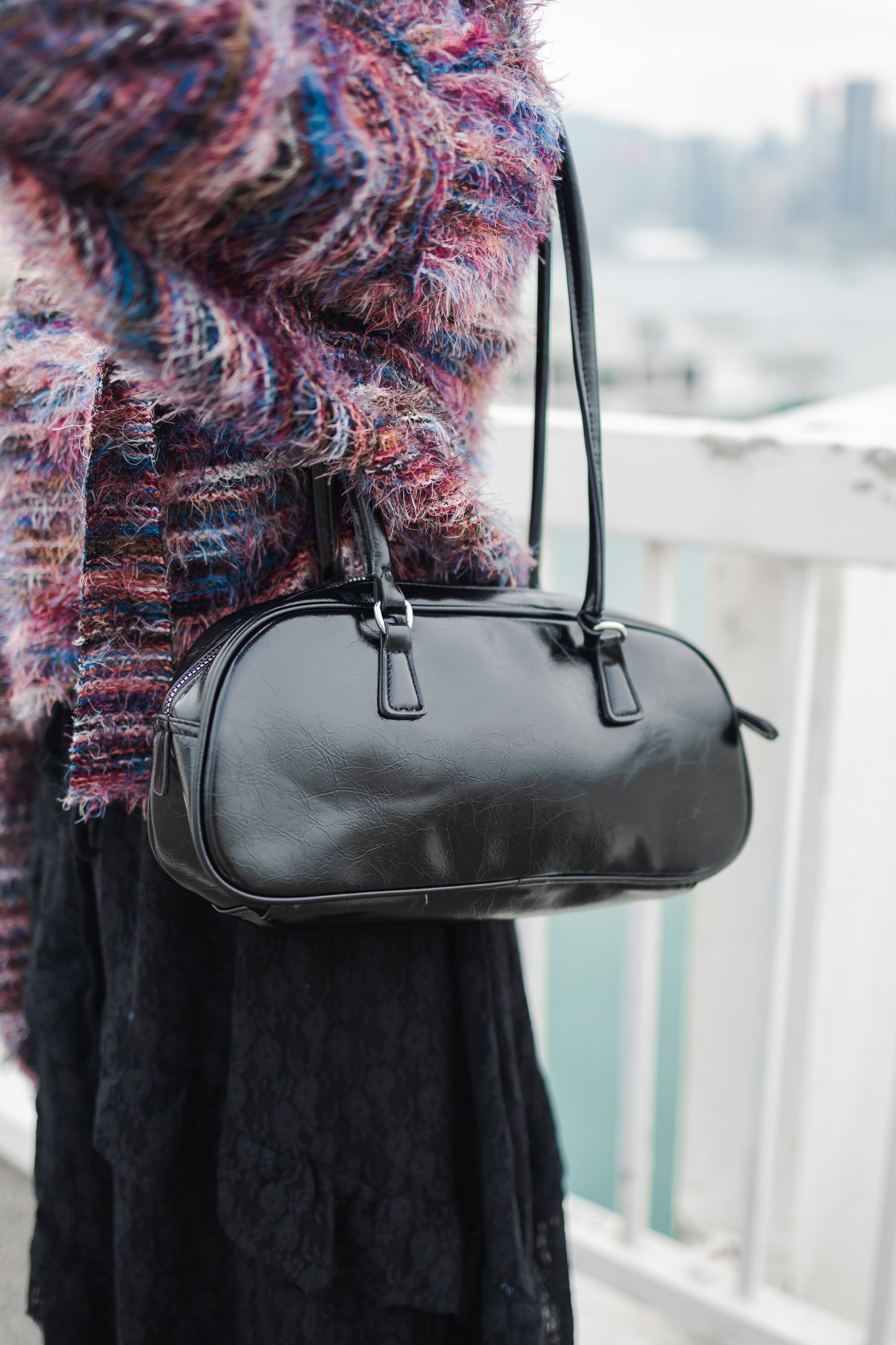 日系必入💖 重工蕾絲蛋糕長裙 - 黑色