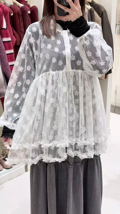 日系花花長裙套裝🩶