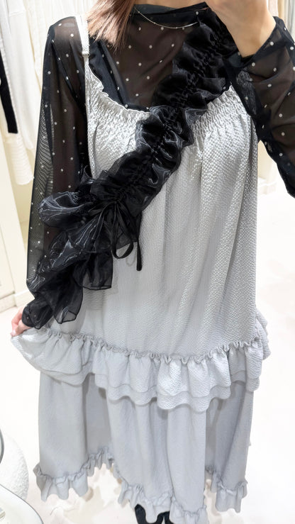 日係Ruffle連身裙套裝🤍🩶