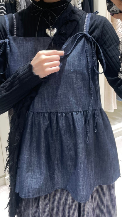 牛仔蝴蝶背心馬甲套裝💙🖤