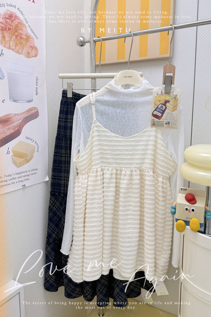 日系馬甲疊穿套裝🌼✨