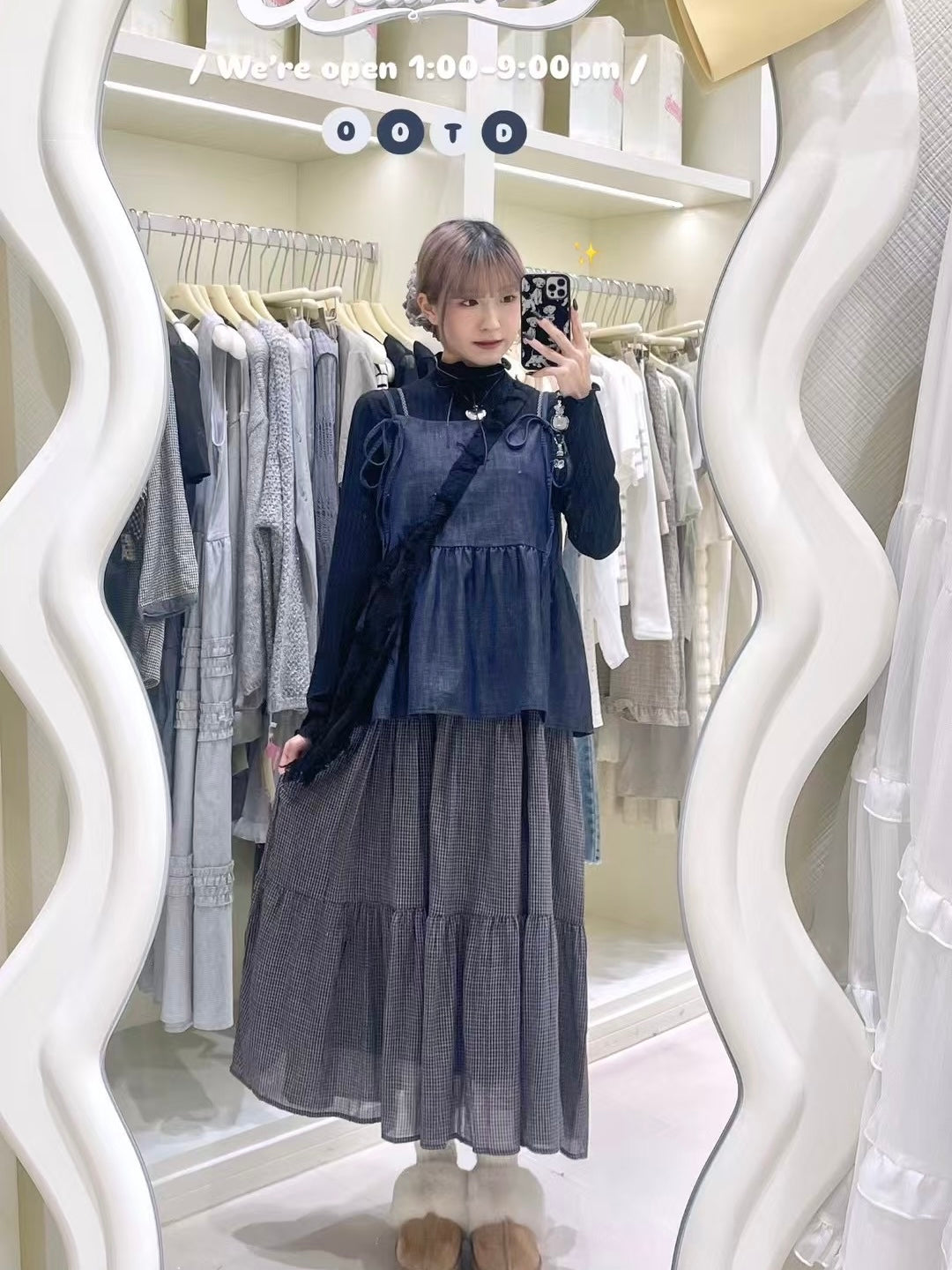 牛仔蝴蝶背心馬甲套裝💙🖤