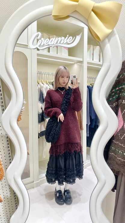 【冬季清倉☃️❄️】 淨色針織流蘇毛衣