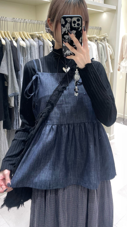 牛仔蝴蝶背心馬甲套裝💙🖤