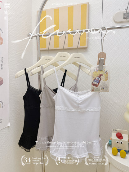 甜美百搭針織吊帶套裝🥯