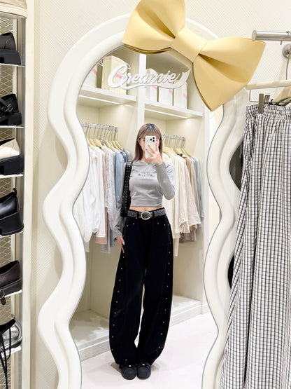 ✫ 韓系貼身星星長袖套裝🎧 ✫