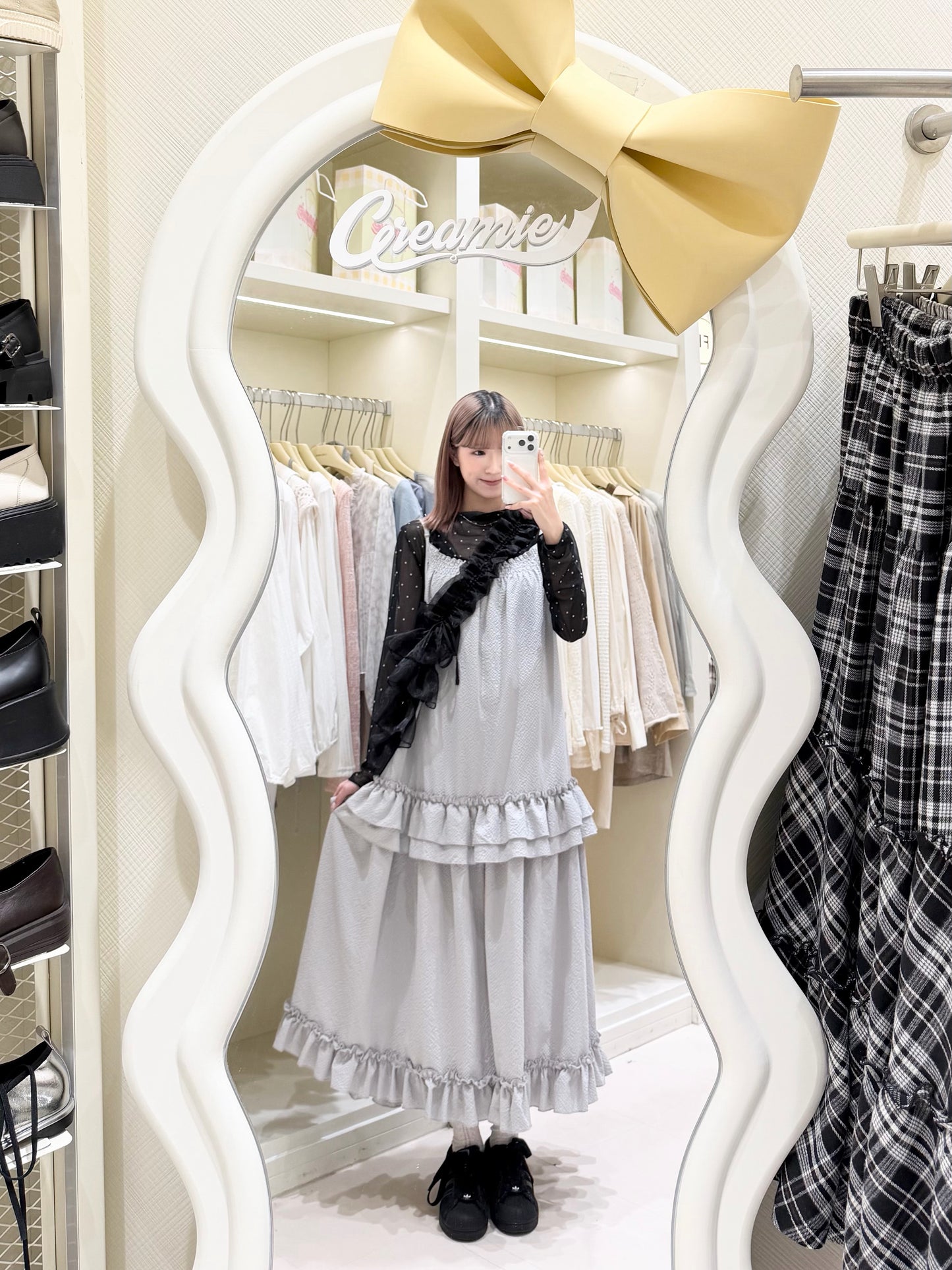 日係Ruffle連身裙套裝🤍🩶