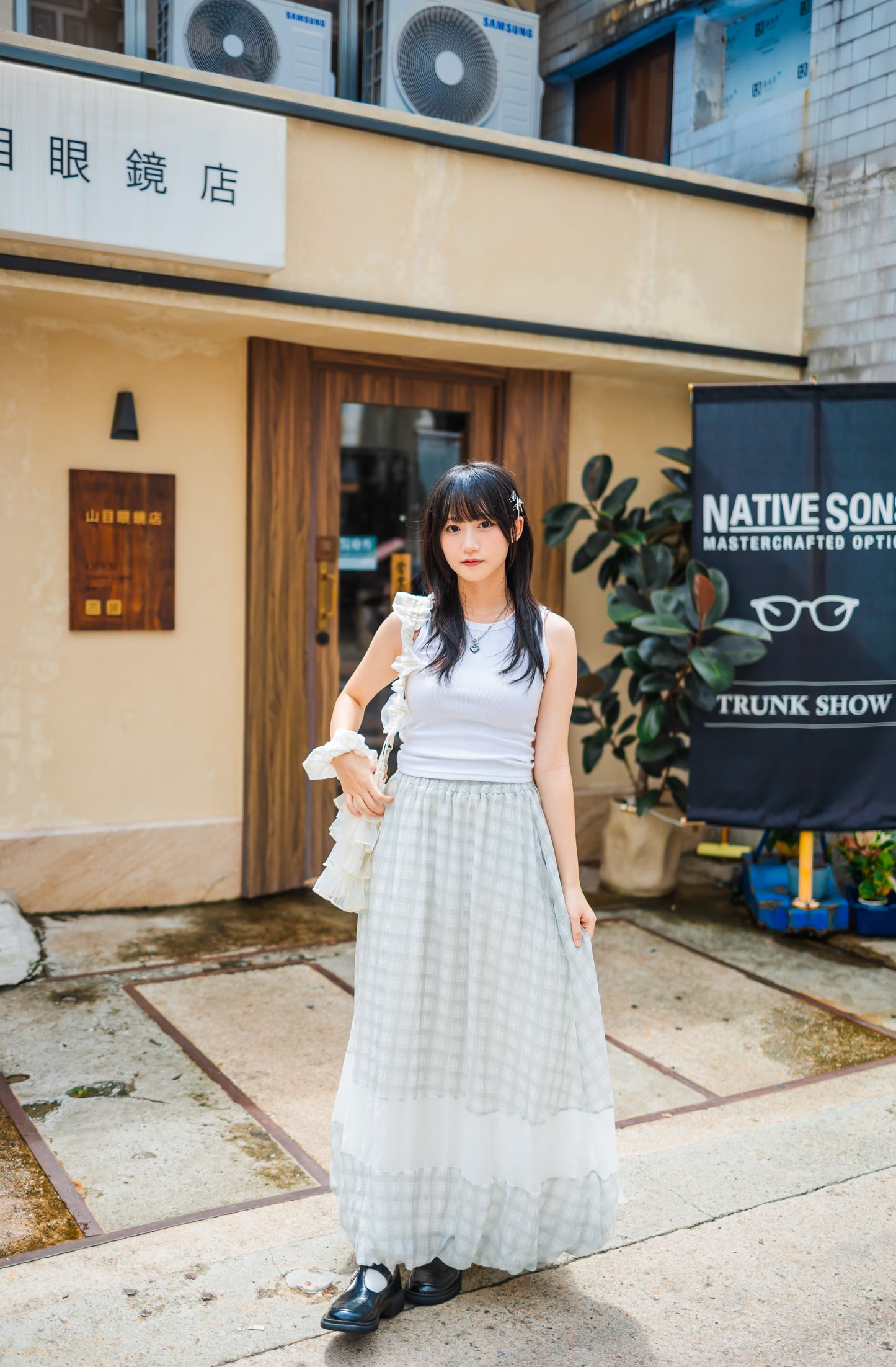 日系甜美格仔泡泡裙🤹🏻‍♀️🌼