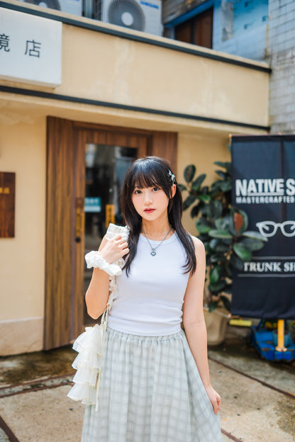 日系甜美格仔泡泡裙🤹🏻‍♀️🌼