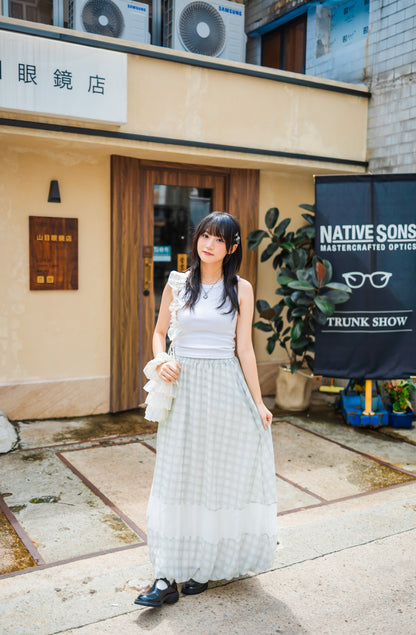 日系甜美格仔泡泡裙🤹🏻‍♀️🌼