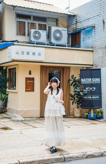 日系甜美格仔泡泡裙🤹🏻‍♀️🌼