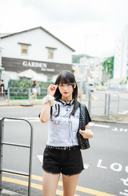 三色入🎀拼色字母上衣