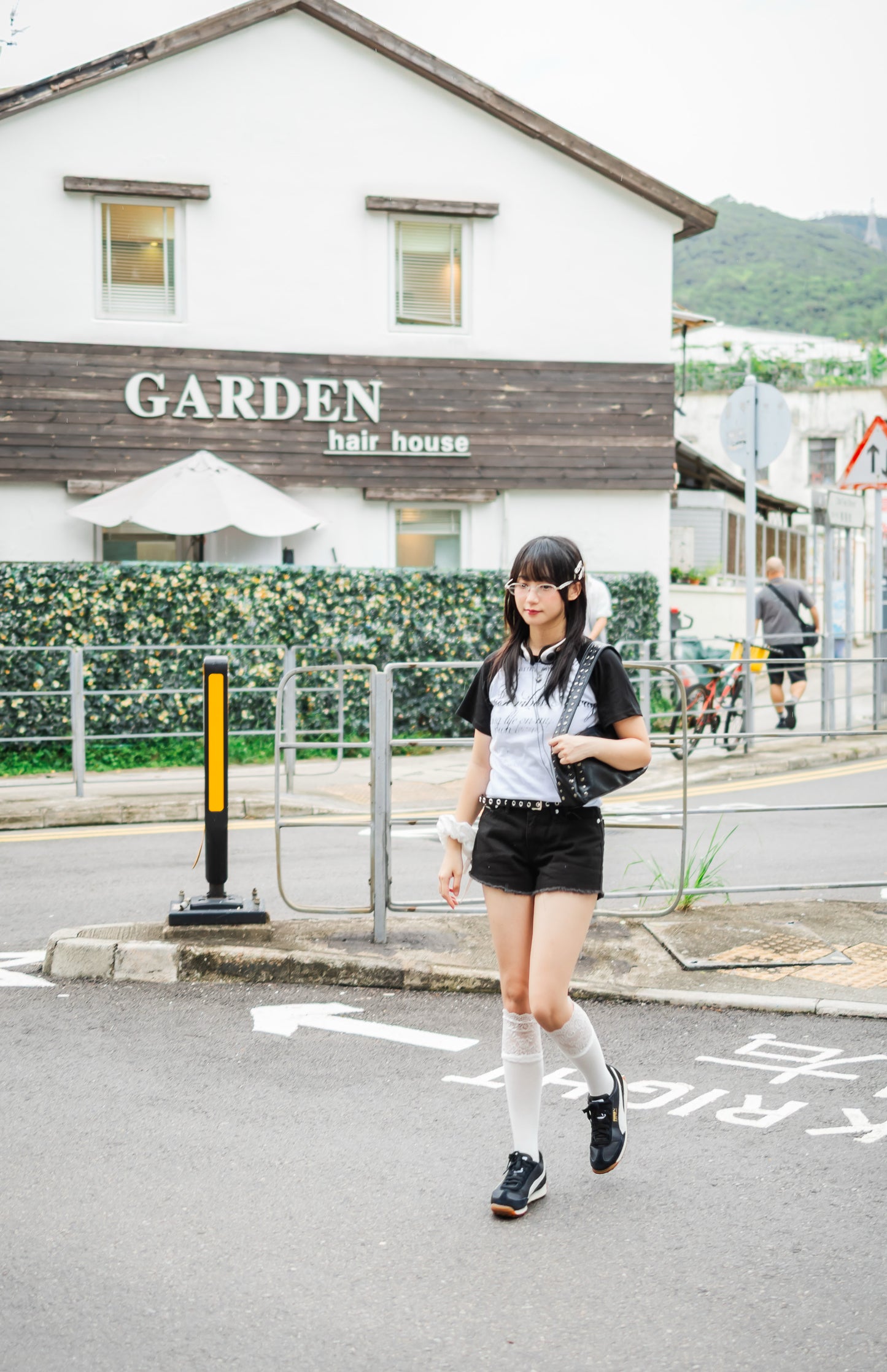 You Love Me❣️拼色字母短褲