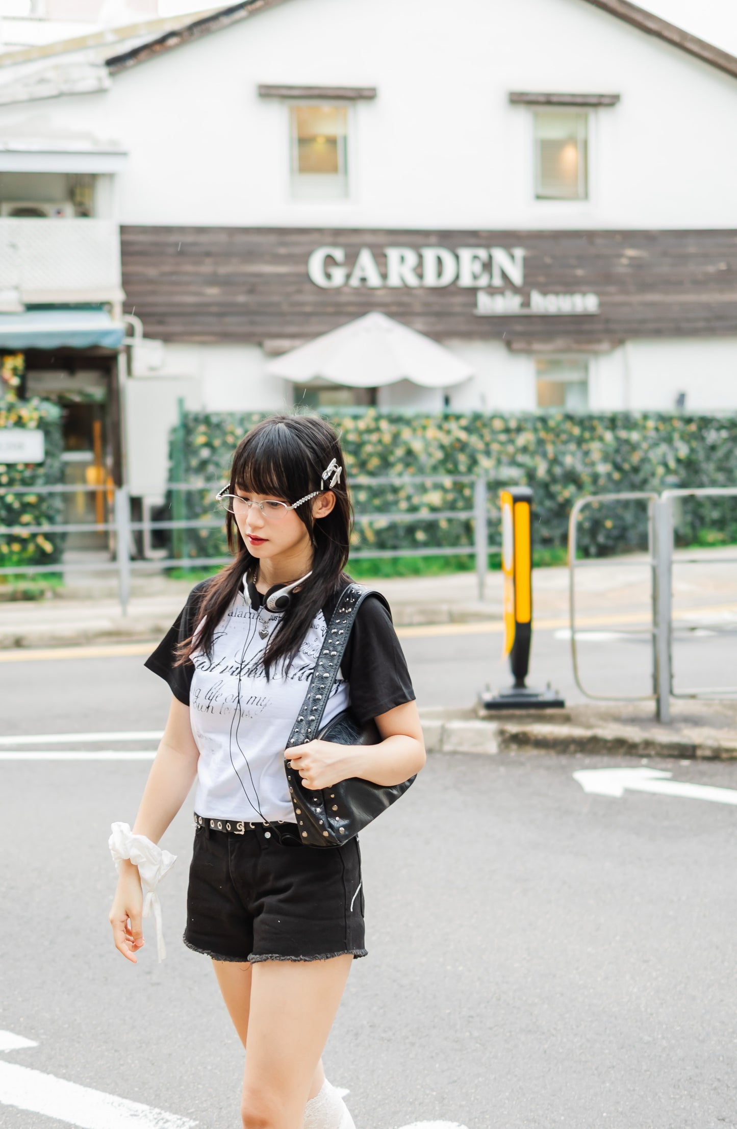 You Love Me❣️拼色字母短褲