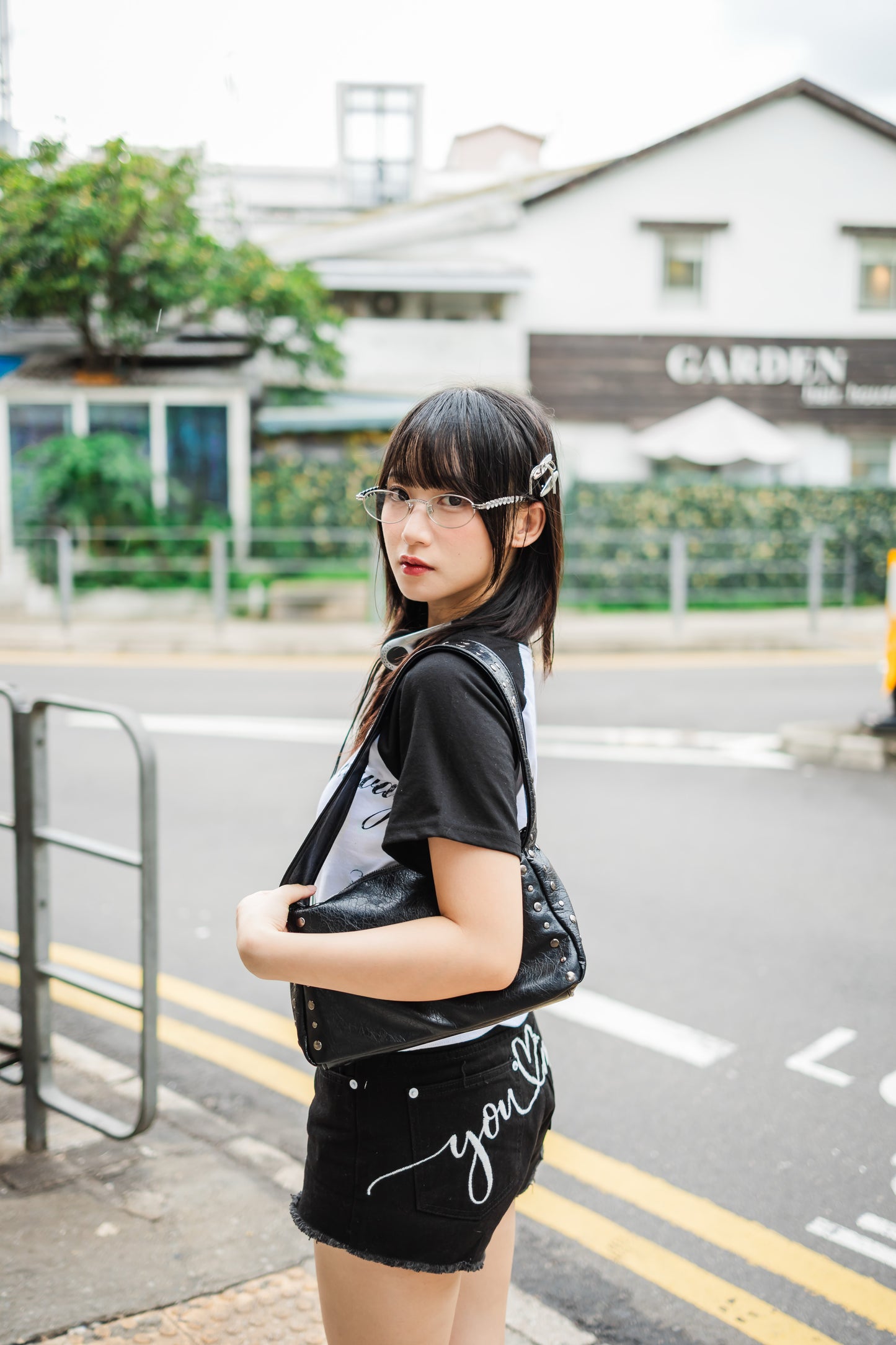 You Love Me❣️拼色字母短褲